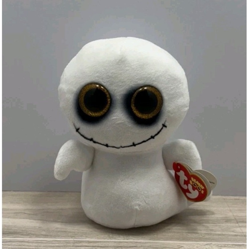 Ty Beanie Boos - Spike the Halloween Ghost 6" Spooky Cute Retired 2021